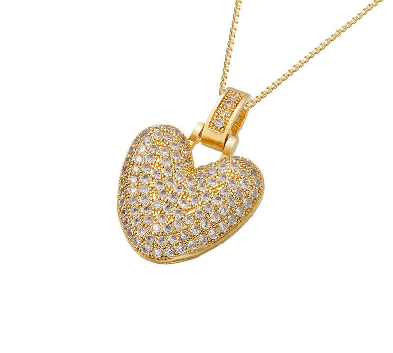 Gold Icy Bubble Letter Initial Necklace