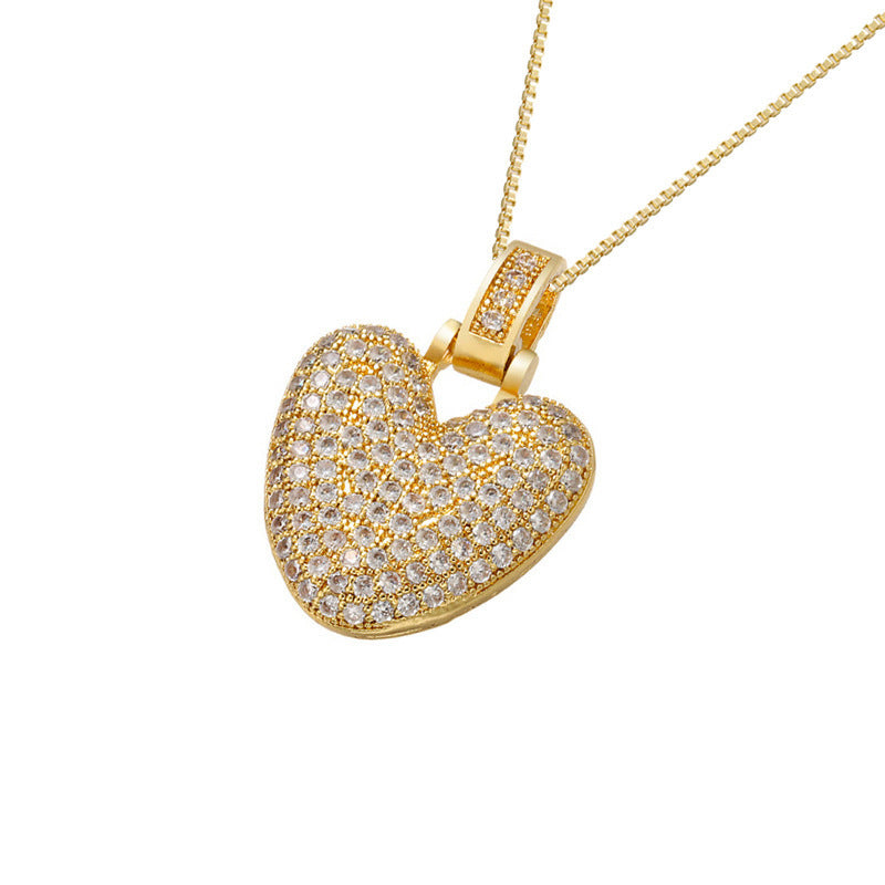 Gold Icy Bubble Letter Initial Necklace