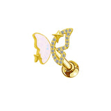 Gold Butterfly Helix Piercing