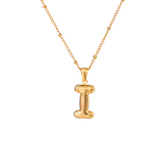 Bubble Letter Inital Necklace