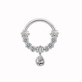 Silver Teardrop Clicker Piercing
