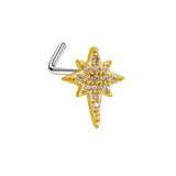 Gold Shooting Star Nose Stud