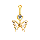 Hollow Butterfly Belly Bar