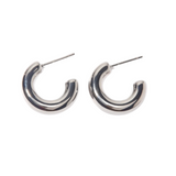 Celeste Silver Hoops