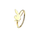 Gold P-Bunny Nose Ring