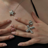 Silver Bow Ring