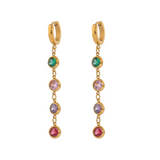 Angel Dangling Gold Colourful Earrings