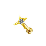 Gold Shooting Star Helix Piercing