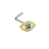 Gold Evil Eye Nose Stud