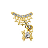 Gold Spider Helix Piercing