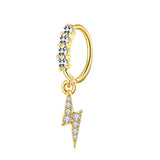 Gold Diamante Lightning Nose Ring