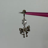 Silver Drip Bow Belly Bar