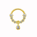 Gold Teardrop Clicker Piercing