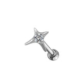 Silver Shooting Star Helix Piercing
