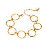 Gold Interlocking Circle Bracelet
