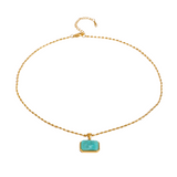 Gold Apatite Pendant Necklace