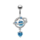Blue Planet Belly Bar - Silver