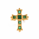Emerald Holy Gold Ring