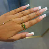 Green Stack It Ring