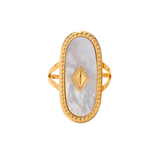 Opaline Aura Gold Ring