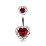 Silver Red Princess Belly Bar