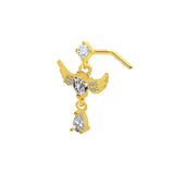 Angel Wings Dangling Nose Stud