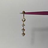 Gold Dangling Belly Bar