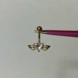 Gold Angel Wings Belly Bar
