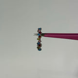 Silver Multicolour Belly Bar