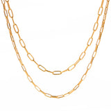 Paperclip Layered Necklace