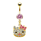 Gold Hello Kitty Belly Bar
