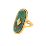 Verdite Aura Gold Ring