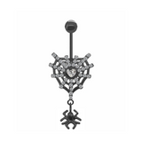 Black Spider Web Belly Bar