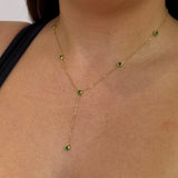 Emerald Dangling Necklace