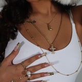 Bubble Letter Inital Necklace