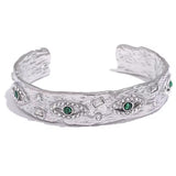 Silver Dahlia Bangle