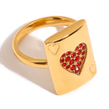 Queen Of Hearts Gold Ring