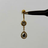 Peacock Gold Raindrop Belly Bar