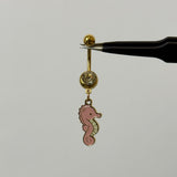 Pink Sea Horse Belly Bar