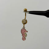 Pink Sea Horse Belly Bar