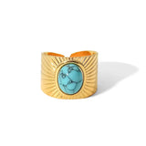 Blue Tiger Eye Ring