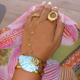Alora Gold Hand Chain - ILLUSIVE JEWELS