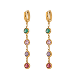 Angel Dangling Gold Colourful Earrings - ILLUSIVE JEWELS