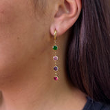 Angel Dangling Gold Colourful Earrings - ILLUSIVE JEWELS