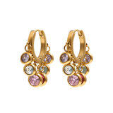 Angel Droplet Gold Colourful Earrings - ILLUSIVE JEWELS