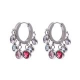 Angel Droplet Silver Colourful Earrings - ILLUSIVE JEWELS