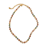 Angel Gemstone Colourful Gold Necklace - ILLUSIVE JEWELS