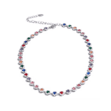 Angel Gemstone Colourful Silver Necklace - ILLUSIVE JEWELS