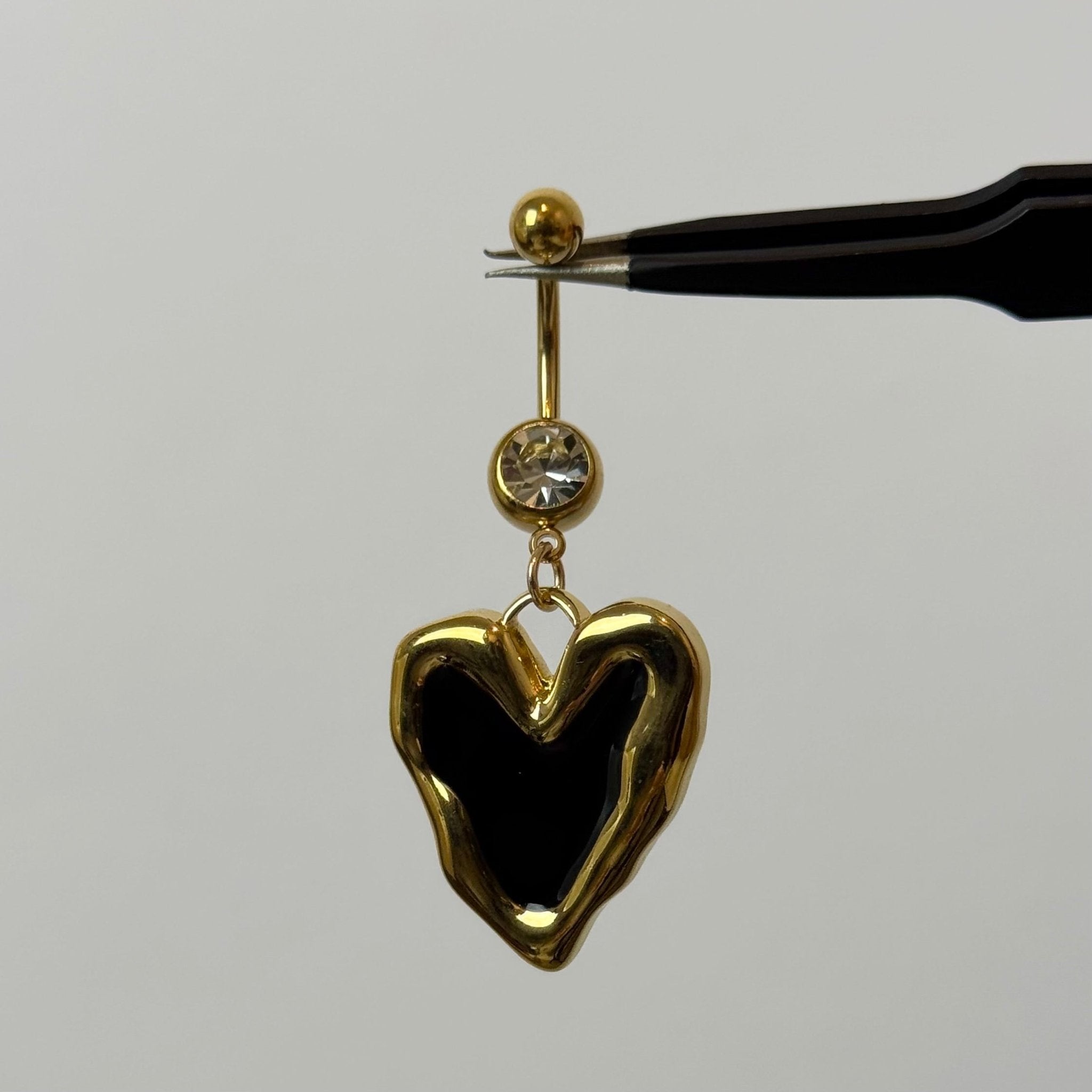 Black Amor Belly Bar - ILLUSIVE JEWELS