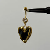 Black Amor Belly Bar - ILLUSIVE JEWELS